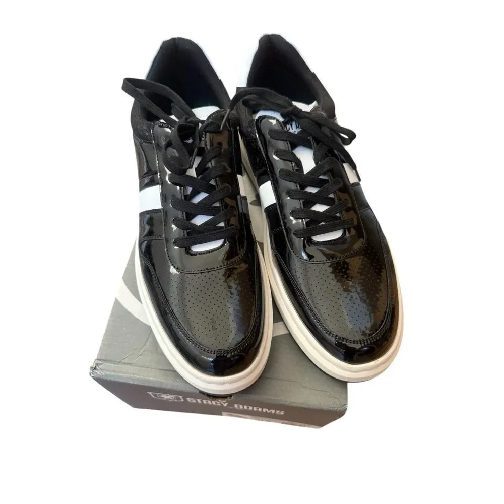 Stacy Adams Cashton Black Patent Sneakers | Men’s 13 | NIB